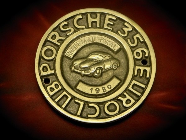 Porsche 356 Badge German rally sports plaque Speedster Carrera 550 Spyder #123