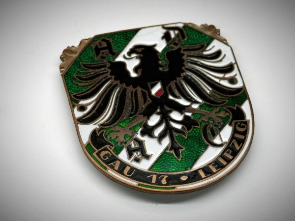 Very old German badge 1927 ADAC club badge Leipzig plaque Plakette Emblem #413