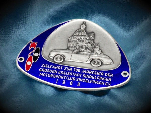 Details zu Old Mercedes Benz Pagoda 1963 badge German sports car plaque Sindelfingen #330