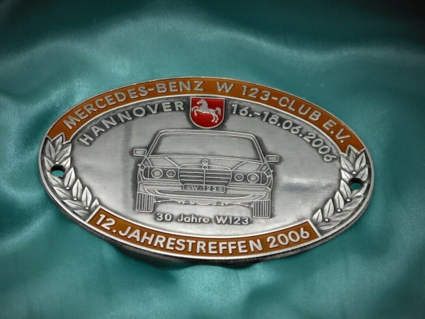 German Mercedes Benz badge Plakette plaque Hannover 2006 30 Years meeting #303