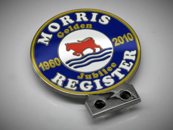 Details zu Morris Badge Plakette Grill Plaque Jubiläums Emblem 100 Jahre Rarität