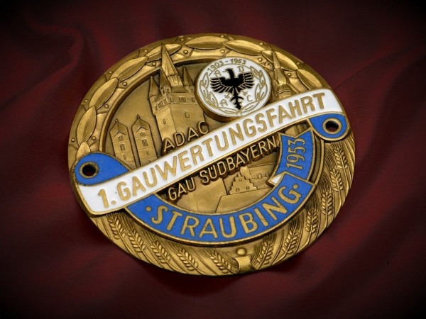 Details zu Old German badge emblem Plakette plaque South Bavaria rally 1952 Mercedes VW 287