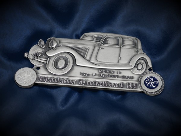 German ADAC Badge Plakette grille plaque emblen Röhr Mercedes Audi VW #358