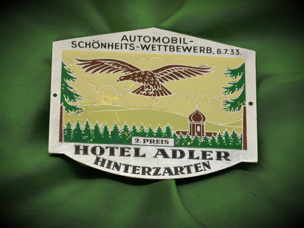 Very old German badge Plakette Beauty contest 2nd prize 1933 BMW Mercedes #547