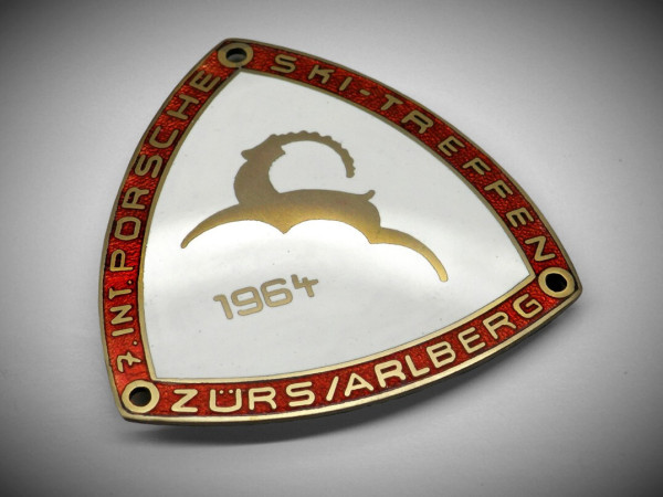 Seltene alte Porsche Arlberg Plakette 1964 Badge Tirol 365 911 912 #468
