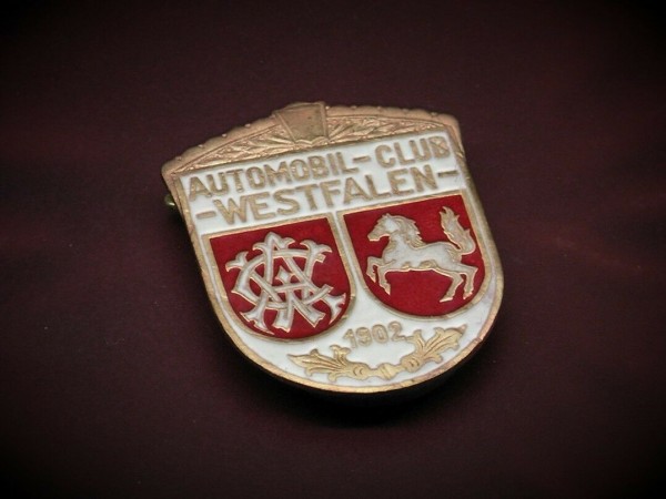German Badge Pin Plakette Automobil Club Westfalen Porsche Mercedes VW #298