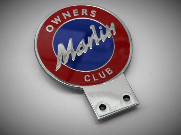 Marlin Badge Club Plakette Grill Plaque Emblem Rarität Berlinetta #348