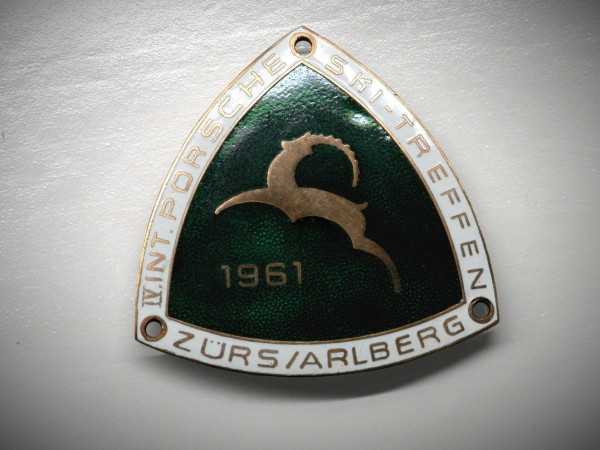 Seltene alte Porsche Arlberg Plakette 1961 Badge Tirol 365 911 912 #95