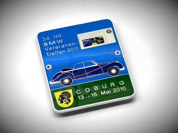 German BMW Coburg Rally Badge Plakette Grille Plaque R32 501 Isetta 2002 #62