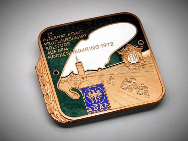 Details zu Old German ADAC badge Plakette plaque emblem Hockenheimring 1972 Porsche BMW 105