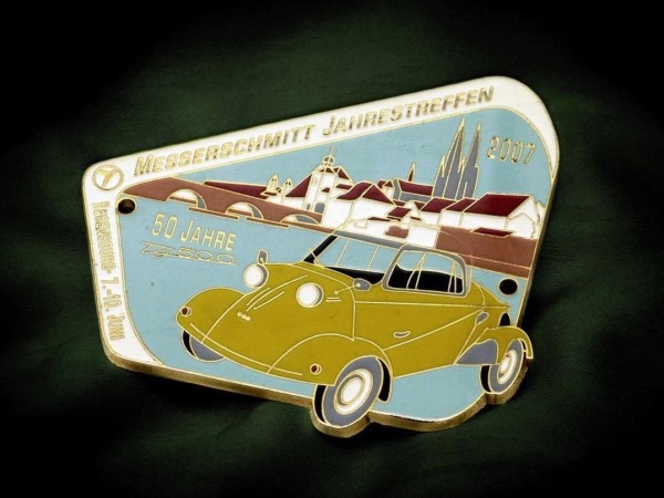Messerschmitt Badge Bubble Car Plaque Emblem Classic KR 175 200 Tiger #208