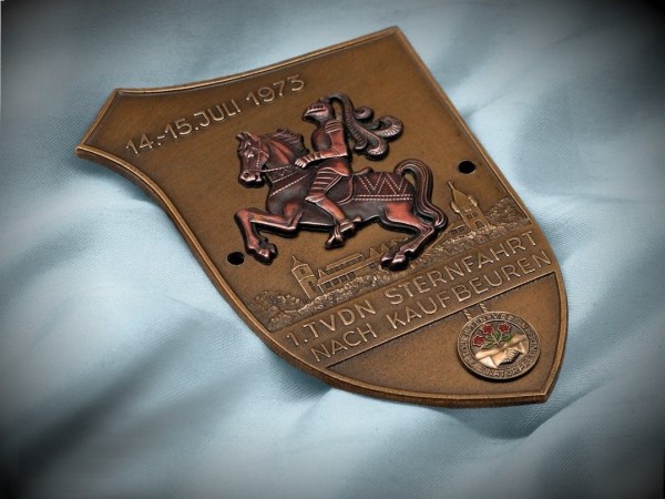Details zu Old German badge Plakette emblem plaque rally 1973 Mercedes Porsche BMW VW #422