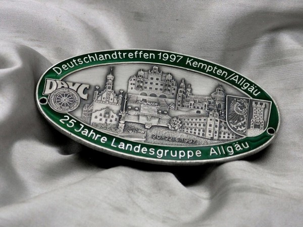 Details zu German Badge Plakette Plaque Kempten Allgäu Bavaria Porsche Mercedes VW # 48