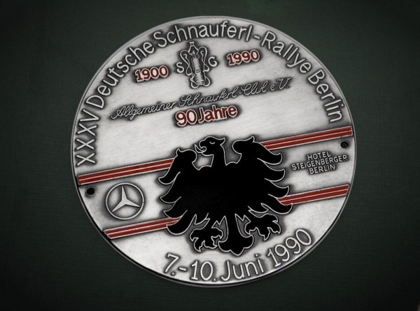 German Badge Rally Emblem Plaque Berlin Mercedes Porsche VW #218