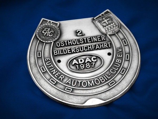 Details zu ADAC Badge German Emblem Baltic Sea Rallye Eutin 1987 Mercedes BMW Audi VW #223