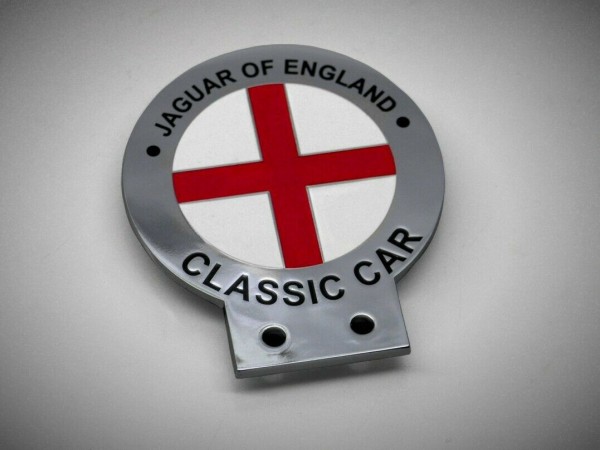 Jaguar Badge Plakette Emblem England Flagge Georgskreuz