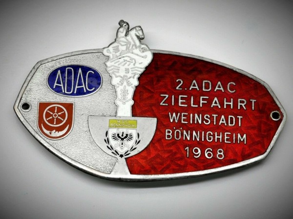 Details zu Old ADAC Badge German Emblem Bönningheim Rally 1968 Porsche Mercedes VW #114