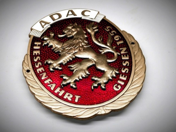 Details zu Old German badge 1955 ADAC Hessen rally Plakette plaque Porsche Mercedes VW 424