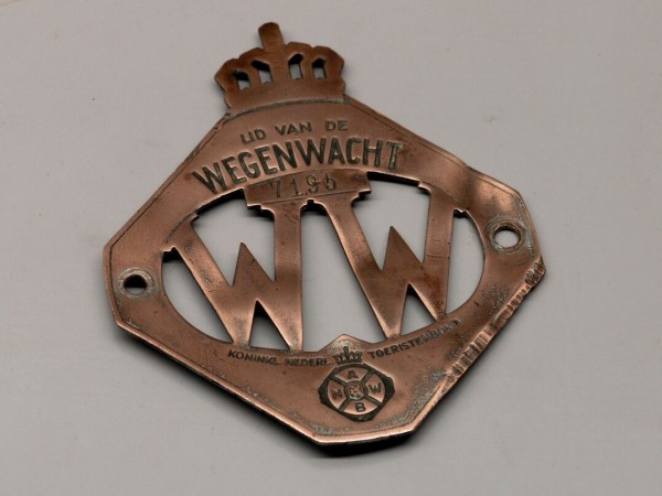 WW Wagenwacht Plakette Badge Niederlande Holland sehr alt , 1939 Nr 7195 #161