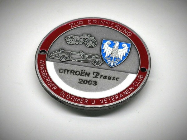 Details zu Mercedes Badge Plakette Trophy Plaque Emblem Rally to Citroen Prause #311