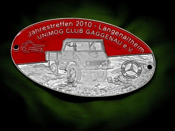 German Unimog badge Mercedes Benz Plakette club plaque MB emblem #393