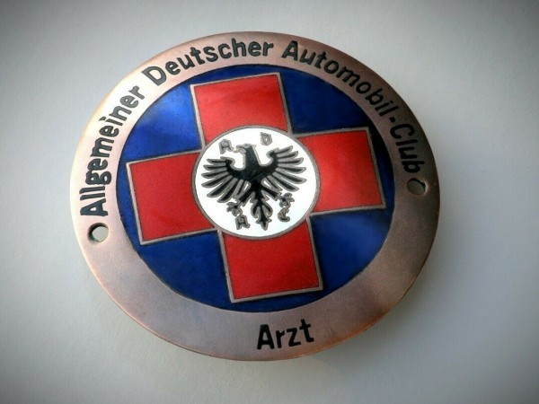 Old German ADAC Member Badge Doctor Plaque Classic Porsche Mercedes Grille #136