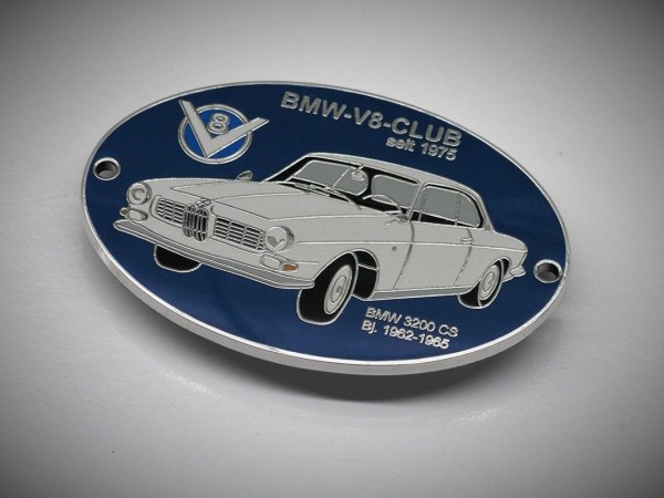 BMW V8 club badge grille plaque German classic club emblem 3200 CS