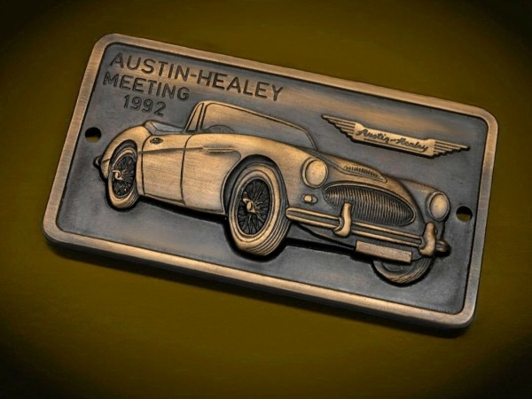 Austin Healey meeting badge car plaque Großbritannien big Healey 3000 MK #176