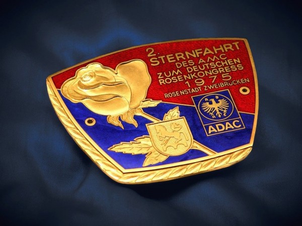 Old German Badge ADAC Plakette plaque emblem Zweibrücken 1975 Mercedes VW #404
